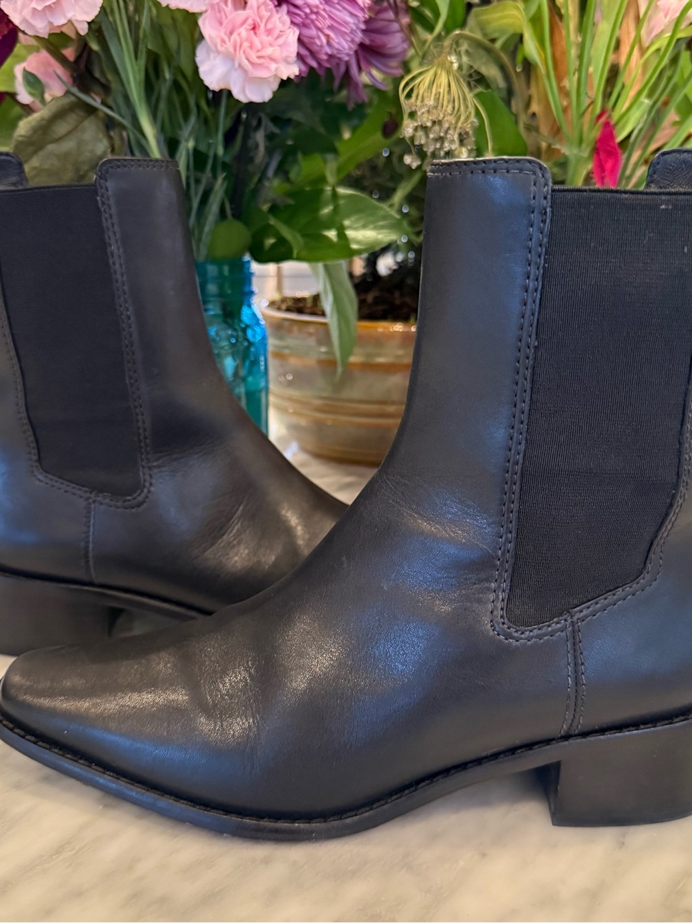 Tory Burch Black Leather Chelsea Boots size 7